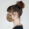 Octopus & Burlap Print Mask - Side View on Girl