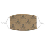 Octopus & Burlap Print Adult Cloth Face Mask (Personalized)