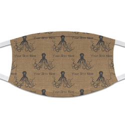 Octopus & Burlap Print Cloth Face Mask (T-Shirt Fabric) (Personalized)