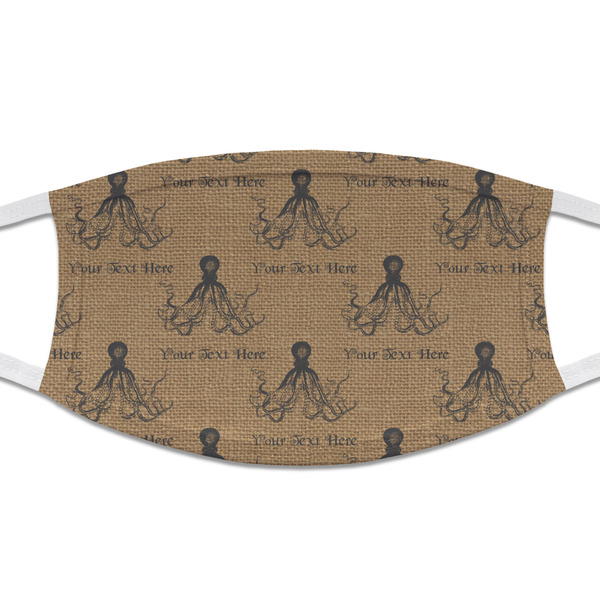 Custom Octopus & Burlap Print Cloth Face Mask (T-Shirt Fabric) (Personalized)