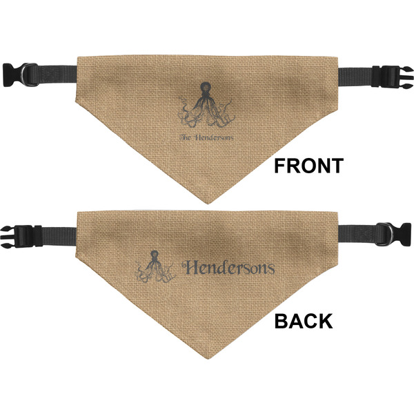 Octopus & Burlap Print Medium Dog Bandana Approval