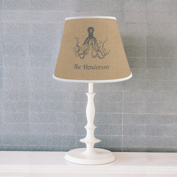Octopus & Burlap Print Poly Film Empire Lampshade - Lifestyle