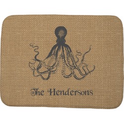 Octopus & Burlap Print Memory Foam Bath Mat - 48"x36" (Personalized)
