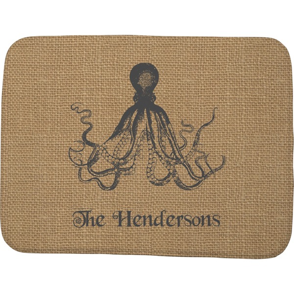 Octopus & Burlap Print Memory Foam Bath Mat 48 X 36