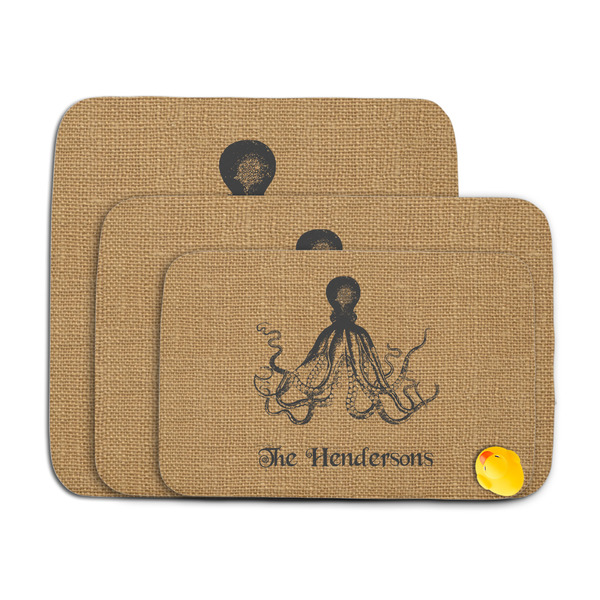 Octopus & Burlap Print Memory Foam Bath Mat - MAIN PARENT