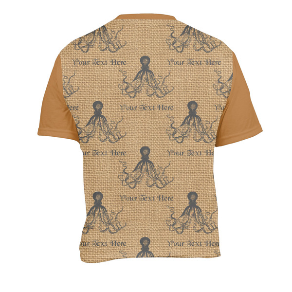 Octopus & Burlap Print Men's Crew Neck T Shirt Medium - Back