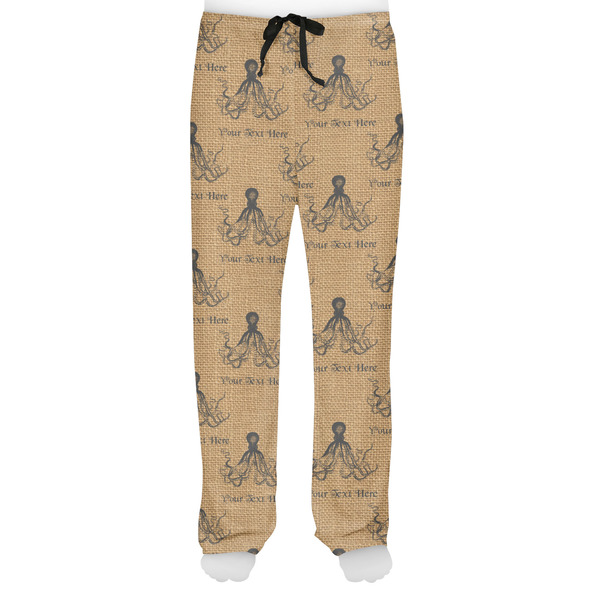 Octopus & Burlap Print Men's Pjs Front - on model
