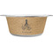 Octopus & Burlap Print Stainless Steel Dog Bowl - Small (Personalized)