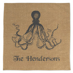 Octopus & Burlap Print Microfiber Dish Towel (Personalized)