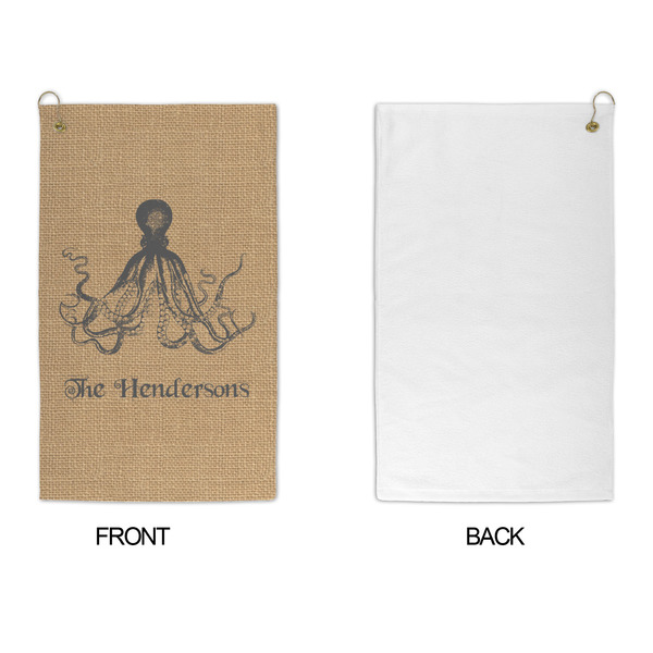 Octopus & Burlap Print Microfiber Golf Towels - APPROVAL