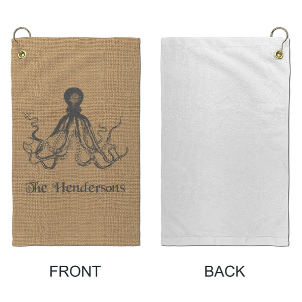 Octopus & Burlap Print Microfiber Golf Towels - Small - APPROVAL
