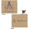 Octopus & Burlap Print Microfleece Dog Blanket - Large- Front & Back