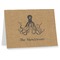 Octopus & Burlap Print Note cards (Personalized)