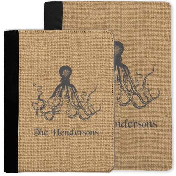 Octopus & Burlap Print Notebook Padfolio - MAIN