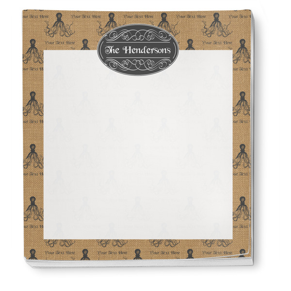 Octopus & Burlap Print Notepad - Apvl