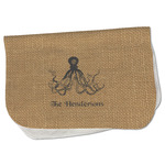 Octopus & Burlap Print Burp Cloth - Fleece w/ Name or Text