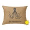 Octopus & Burlap Print Outdoor Throw Pillow (Rectangular - 12x16)