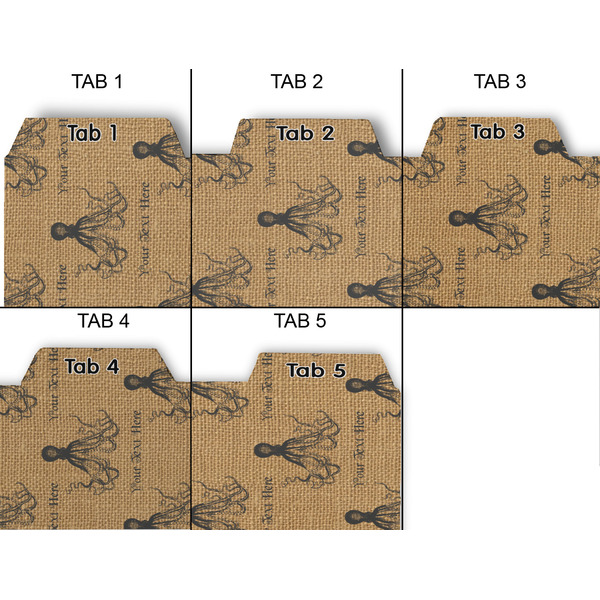 Octopus & Burlap Print Page Dividers - Set of 5 - Approval