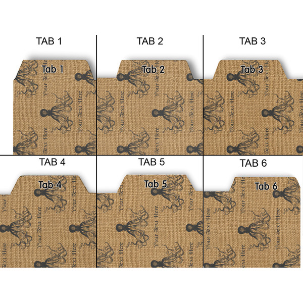 Octopus & Burlap Print Page Dividers - Set of 6 - Approval