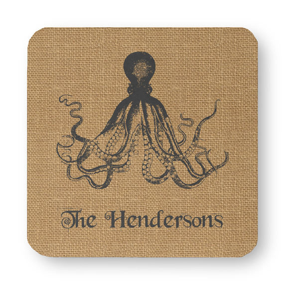 Octopus & Burlap Print Paper Coasters - Approval