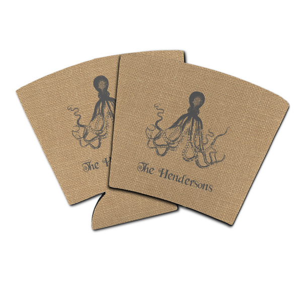 Custom Octopus & Burlap Print Party Cup Sleeve (Personalized)