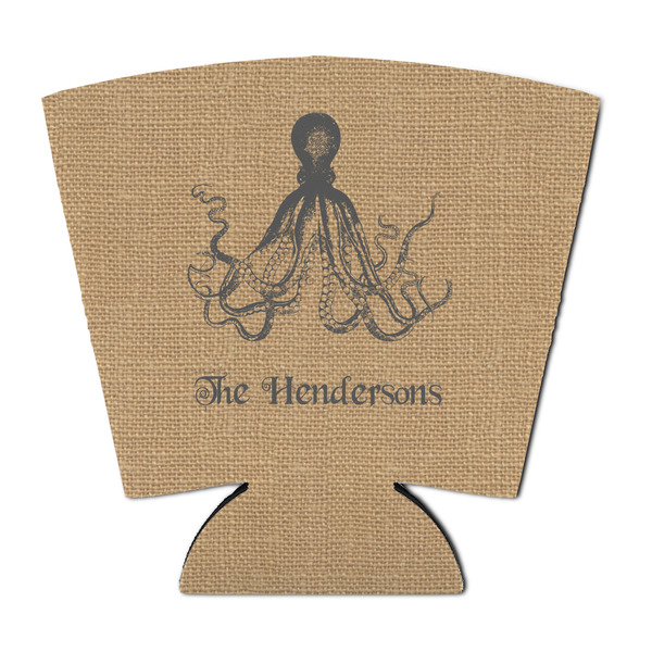 Custom Octopus & Burlap Print Party Cup Sleeve - with Bottom (Personalized)