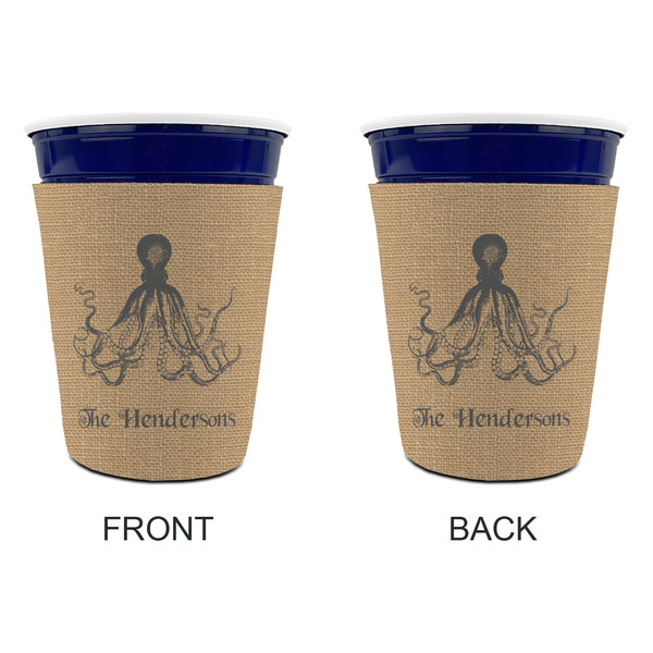 Octopus & Burlap Print Party Cup Sleeves - without bottom - Approval