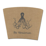 Octopus & Burlap Print Party Cup Sleeve - without bottom (Personalized)