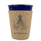 Octopus & Burlap Print Party Cup Sleeves - without bottom - FRONT (on cup)