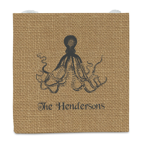 Octopus & Burlap Print Party Favor Gift Bag - Gloss - Front