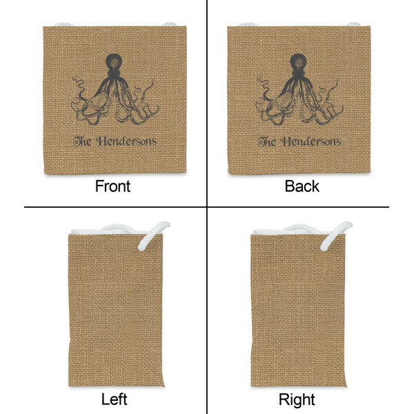 Octopus & Burlap Print Party Favor Gift Bag - Matte - Approval