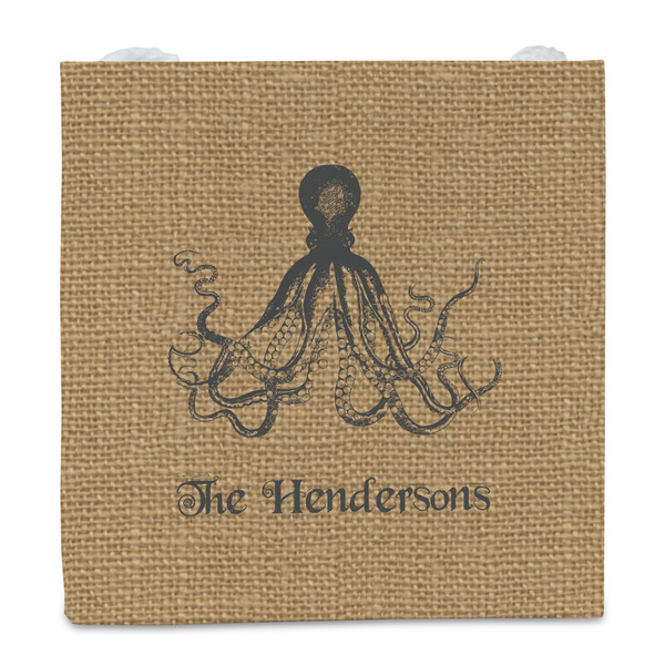 Octopus & Burlap Print Party Favor Gift Bag - Matte - Front