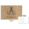 Octopus & Burlap Print Disposable Paper Placemat - Front & Back