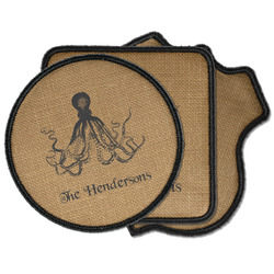 Octopus & Burlap Print Iron on Patches (Personalized)