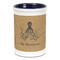 Octopus & Burlap Print Ceramic Pencil Holders - Blue
