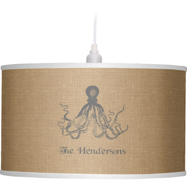 Octopus & Burlap Print Pendant Lamp Shade