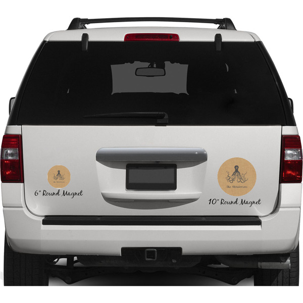 Octopus & Burlap Print Personalized Car Magnets on Ford Explorer
