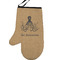 Octopus & Burlap Print Left Oven Mitt (Personalized)