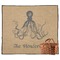 Octopus & Burlap Print Outdoor Picnic Blanket (Personalized)