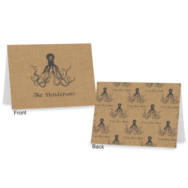 Octopus & Burlap Print Postcard - Front and Back