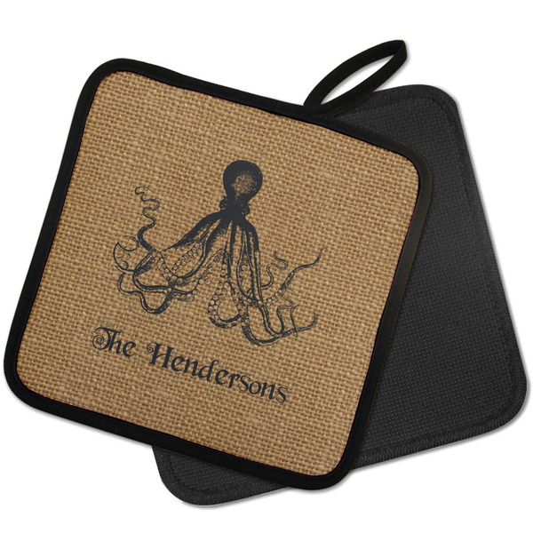 Octopus & Burlap Print Pot Holders - PARENT MAIN