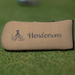 Octopus & Burlap Print Blade Putter Cover (Personalized)