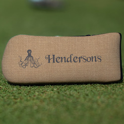 Octopus & Burlap Print Blade Putter Cover (Personalized)