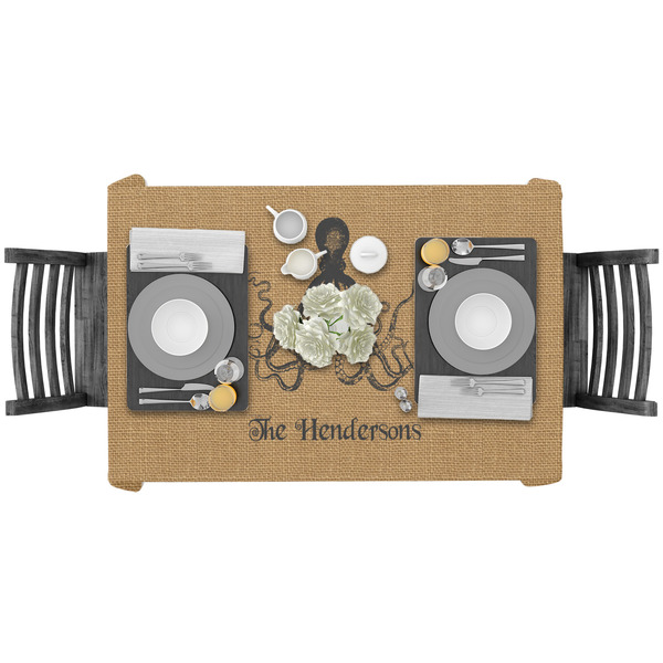 Octopus & Burlap Print Rectangular Tablecloths - LIFESTYLE