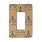Octopus & Burlap Print Rocker Style Light Switch Cover (Personalized)