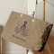 Octopus & Burlap Print Large Rope Tote - Life Style