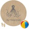 Octopus & Burlap Print Round Beach Towel (Personalized)