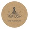 Octopus & Burlap Print Round Decal (Personalized)