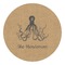 Octopus & Burlap Print Round Decal - Large (Personalized)