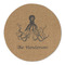 Octopus & Burlap Print Round Linen Placemat (Personalized)